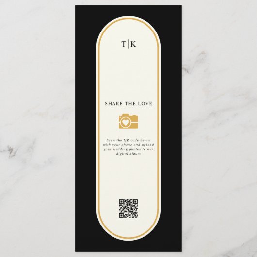 Zwart & Goud Bloemen Plat Menu (Achterkant)