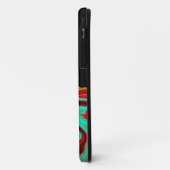 Zwart, goud, Bourgogne, marmerkunst Case-Mate iPhone Case (Achterkant/links)