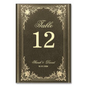 Zwart Goud Bruiloft  Elegant Script Kaart (Achterkant)