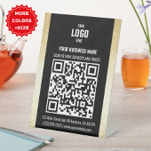 Zwart & Goud Business QR Code voetstuk Reclamebord Met Voetstuk