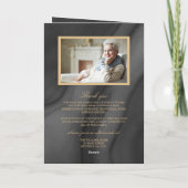 Zwart & Goud Calligrafie Memorial Programma (Achterkant)