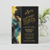 Zwart Goud Celestial Surprise 80ste Verjaardagsfee Kaart (Staand voorkant)