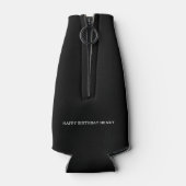 Zwart & Goud Cheers & Beers 50 Jaar 50e Verjaardag Flesjeskoeler (Achterkant)