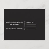 Zwart & Goud Chic Glam Geometrische Feest Uitnodig Uitnodiging Briefkaart (Achterkant)