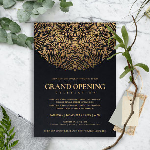 ZWART GOUD CLASSIC MANDALA GRAND OPENING KAART