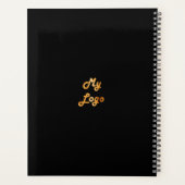 Zwart goud custom logo business planner (Achterkant)