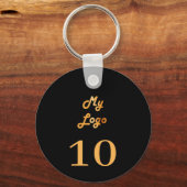 Zwart goud custom logo verhuur unit sleutelhanger (Voorkant)