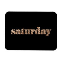 Zwart Goud Dagen van de Week Zaterdag Typografie