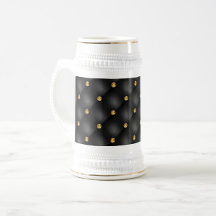 Zwart goud diamant getuft bierpul