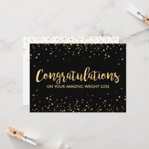 Zwart Goud Dieet Slim Gewichtsverlies Gefeliciteer Kaart