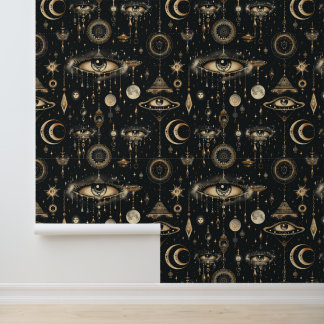 Zwart Goud Donkere Goth Behang
