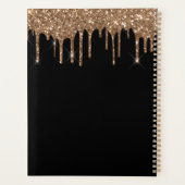 Zwart goud druipt naam 2026 planner (Achterkant)