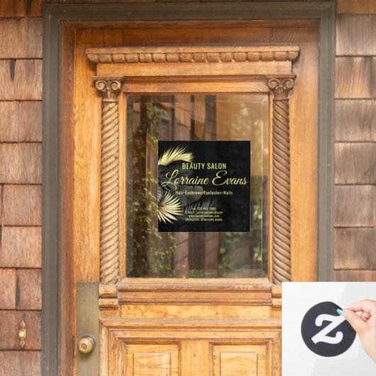 Zwart Goud Elegant  Raamsticker (Huis Deur)