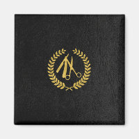 Zwart Goud Elegante Luxe Kapper Shop Magneet