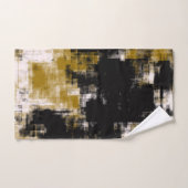 Zwart goud en wit bad handdoek (Handdoek)