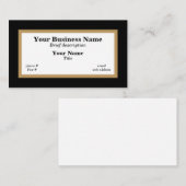 Zwart Goud en Wit Minimalistisch Generiek Visitekaartje (Voorkant / Achterkant)