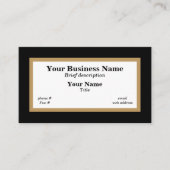 Zwart Goud en Wit Minimalistisch Generiek Visitekaartje (Voorkant)