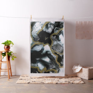 Zwart, goud en witte verbinding   Modern   Chic Stof