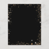 Zwart goud foto qr code promotiebedrijf flyer (Achterkant)