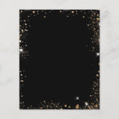 Zwart goud foto qr code promotiebedrijf logo flyer (Achterkant)