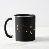 Zwart goud Gemini sterrenbeeld verjaardag Mok (Links)