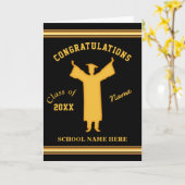 Zwart Goud, Gepersonaliseerde Afstuderen Kaarten v (Gele Bloem)