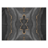 Zwart Goud Glitter Agaat Tafelkleed (Voorkant (Horizontaal))
