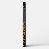 Zwart Goud Glitter Bloemen Bladeren Aangepaste Naa Case-Mate iPhone Case (Achterkant / Links)