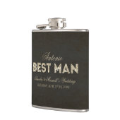 Zwart & Goud Glitter Look Best Man Flask Heupfles (Links)