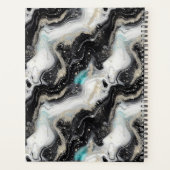 Zwart Goud Glitter Marmer Modern Planner (Achterkant)