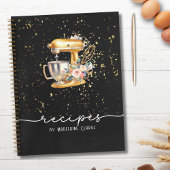 Zwart & Goud Glitterij Bakkerij Bakken Gebruiksvoo Notitieboek
