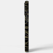Zwart Goud Glitzy Abstract Case-Mate iPhone Case (Achterkant / Links)