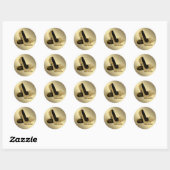 Zwart Goud Hoge Hak Schoen Stickers (Vel)
