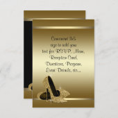 Zwart Goud Hoge Hakken RSVP (Voorkant / Achterkant)