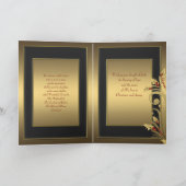 Zwart Goud Holly Christelijk Kerst Kaarten (Binnen)