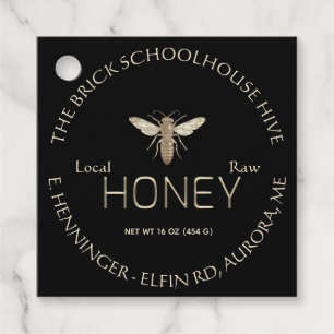 Zwart Goud Honing Voeding Feiten Label Queen Bee