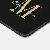 Zwart Goud Initiaal en Naam Gepersonaliseerd Cadea Bureaumat (Hoek)