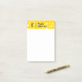 Zwart Goud Initiaal Monogram, Trendy Elegant Naam Post-it® Notes (Op bureau)