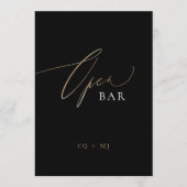 Zwart Goud Kalligrafie 5 x 7 Huwelijk OPEN Bar Tek (Voorkant)