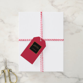 Zwart goud kardinaalrood promotioneel professionee cadeaulabel