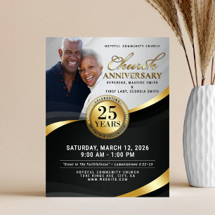 Zwart & Goud Kerkjubileum Flyer