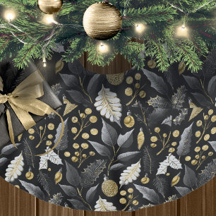 Zwart Goud Kerstmispatroon#18 ID1009 Kerstboom Rok