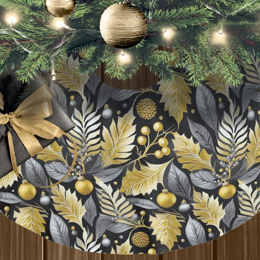 Zwart Goud Kerstmispatroon#22 ID1009 Kerstboom Rok