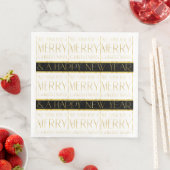 Zwart Goud Kerstmispatroon#35 ID1009 Servet (Insitu)