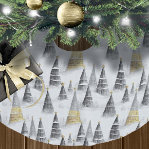 Zwart Goud Kerstmispatroon#8 ID1009 Kerstboom Rok