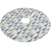 Zwart Goud Kerstmispatroon#8 ID1009 Kerstboom Rok (Gekanteld)