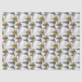 Zwart Goud Kerstpatroon#4 ID1009 Tissuepapier (Voorkant)