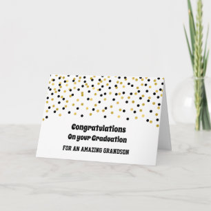 Zwart Goud Kleinzoon Gefeliciteerd Afstuderen Kaart