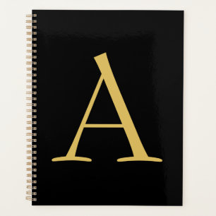 Zwart Goud Kleur Monogram Professioneel Planner