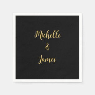 Zwart & Goud Kleuren Professioneel Trendy Modern Servet